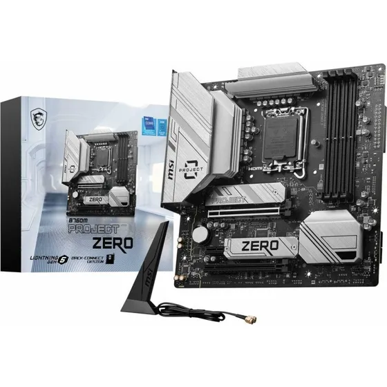 MSI B760M Project Zero LGA 1700 mATX DDR5 WiFi, HDMI/DP