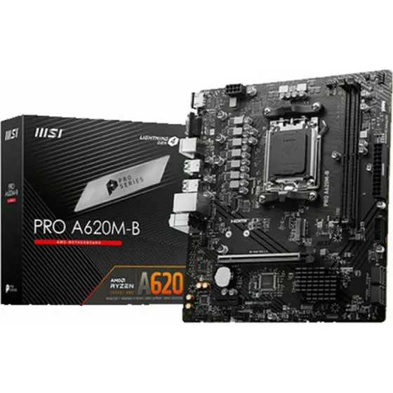 MSI PRO A620M-B Bundkort, mATX, AMD AM5, DDR5