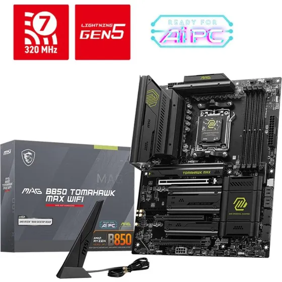 MSI MAG B850 Tomahawk Max WiFi ATX, AM5, DDR5, Wi-Fi 7