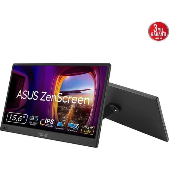 ASUS ZenScreen MB169CK 15,6" Full HD bærbar skærm, sort