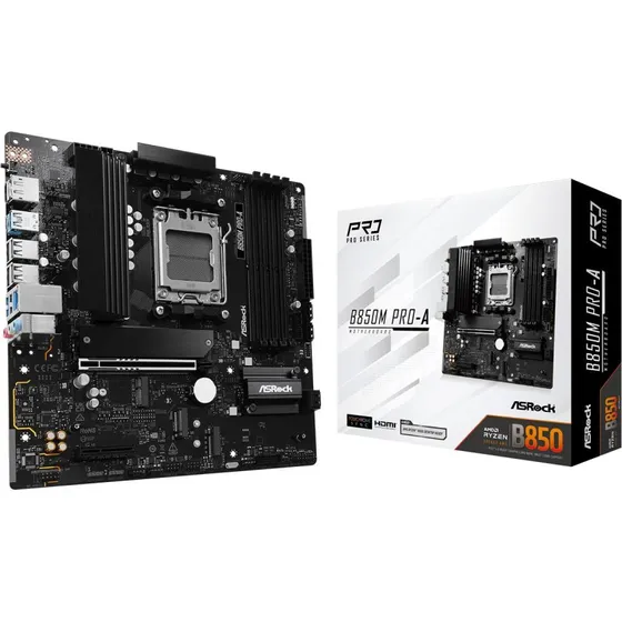 ASRock B850M Pro-A Bundkort, Micro ATX, AM5, DDR5