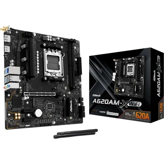 ASRock A620AM-X WIFI Micro-ATX AM5, DDR5, Wi-Fi