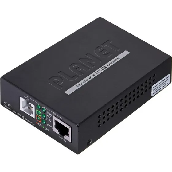 Planet VC-231G Ethernet over VDSL2 1000 Mbit/s, sort