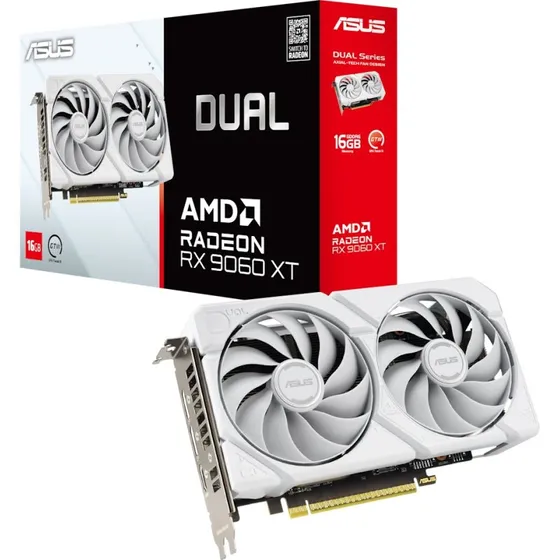 ASUS Dual Radeon RX 9060 XT White 16GB GDDR6