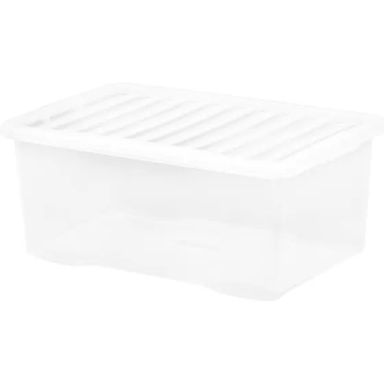 Wham Crystal Opbevaringsboks 45L med kliklåg
