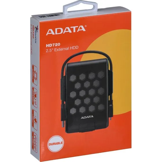 ADATA HD720 2TB Ekstern Harddisk Sort 2,5"