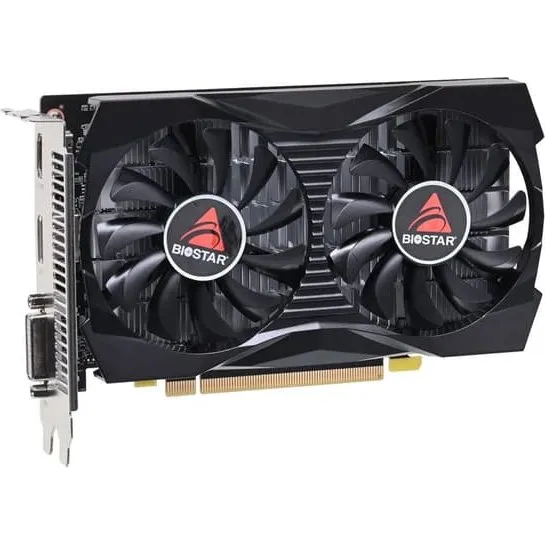 Biostar GeForce GTX 1050 Ti 4 GB GDDR5, Sort
