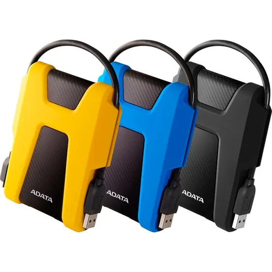 Adata HD680 1TB Ekstern Harddisk med 256-bit AES Kryptering, USB 3.1, Sort