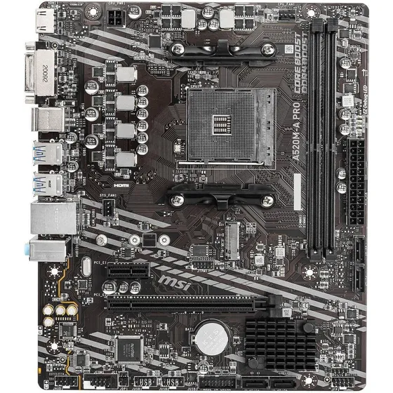 MSI A520M-A PRO Bundkort, AM4, Micro-ATX, DDR4