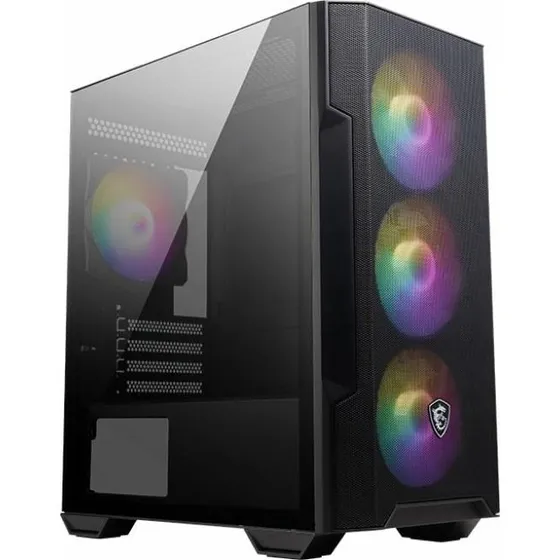MSI MAG FORGE M100R Micro Tower, sort med hærdet glas