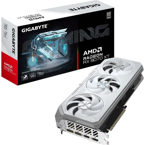 Gigabyte Radeon RX 9070 XT Gaming OC ICE 16G, 16 GB GDDR6, PCIe 5.0