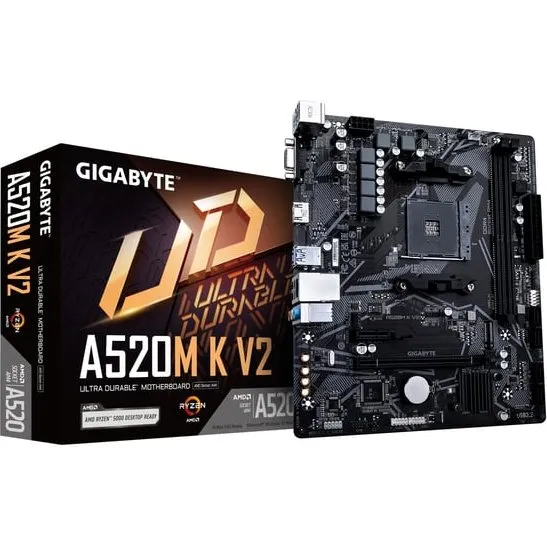 GIGABYTE A520M K V2 AMD AM4 micro-ATX bundkort
