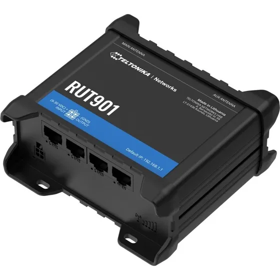 Teltonika RUT901 4G LTE-router med 2 SIM, WiFi og 3 LAN-porte