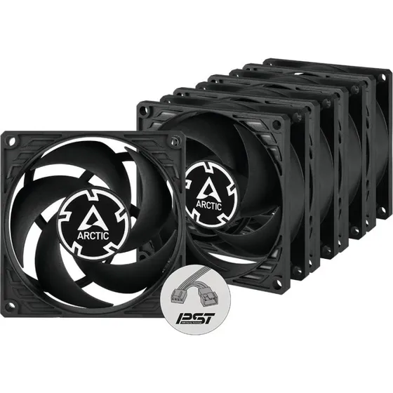 Arctic P8 PWM PST 80 mm 5-pack Sort