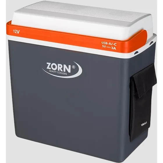 ZORN 21L elektrisk køleboks 12V med USB-A/C