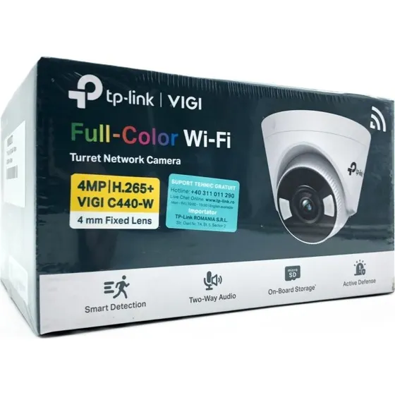 TP-Link VIGI C440-W 4MP WiFi Overvågningskamera, Pan/Tilt, fuld farve