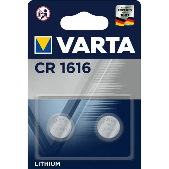 Varta CR1616 3V Lithium-knapcellebatteri 2-pak