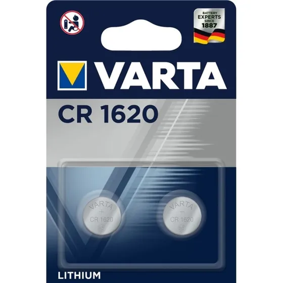 Varta CR1620 3V Lithium Knappcelle 2-pak
