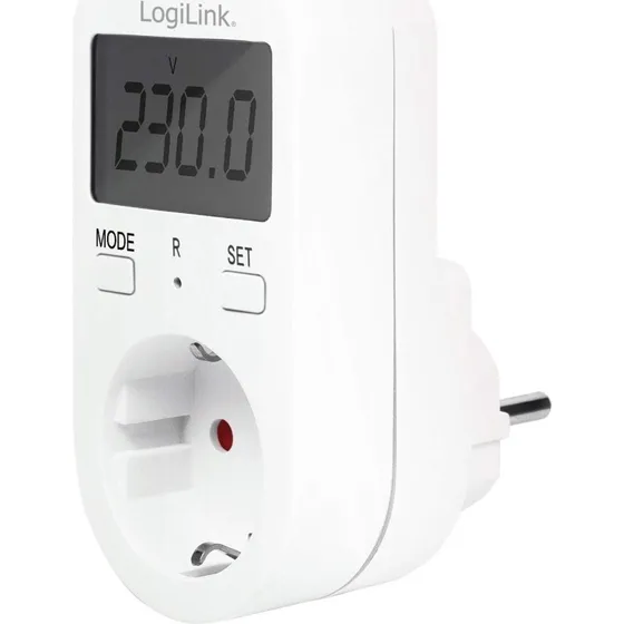 LogiLink Energimåler med omkostningsberegning, 230V, 16A