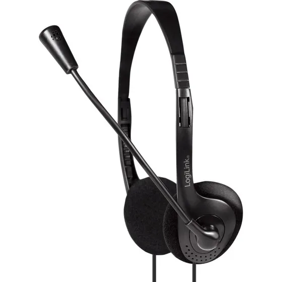 LogiLink PC-headset Stereo med mikrofon, 3,5 mm