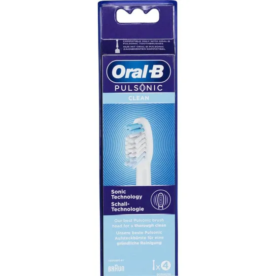 Oral-B Pulsonic Clean Tandbørstehoved 4-pak Hvid