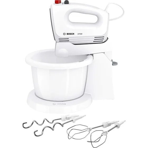 Bosch MFQ2600G Elvisp med roterende skål, 375 W, hvid