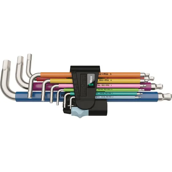 Wera 3950/9 Hex-Plus L-nøglesæt 9 dele i holder