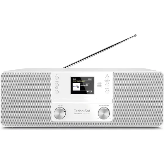 Technisat DigitRadio 370 CD IR DAB+/FM Radio med CD + Bluetooth, Hvid