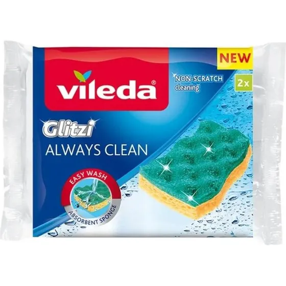 Vileda Glitzi Always Clean Non-Scratch Svamp 2 stk