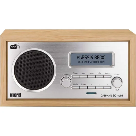 DABMAN 30 Mobil DAB+/FM-radio i træ