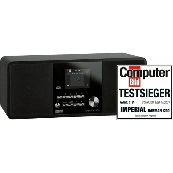 Imperial DABMAN i200 Multifunktionel Stereoradio DAB+ / FM / Internet Sort