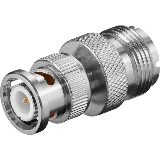 Goobay BNC han til UHF hun adapter, 75 ohm, guldpladeret