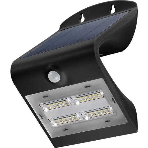 Goobay Pro LED Solcelle Væglampe 3,2 W, Sort, med Bevægelsessensor