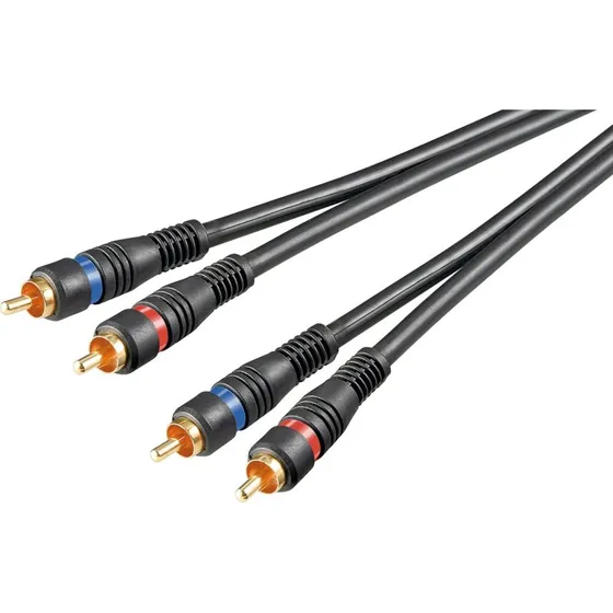 Goobay Stereokabel 2x RCA, 1,5m, dobbelt afskærmet