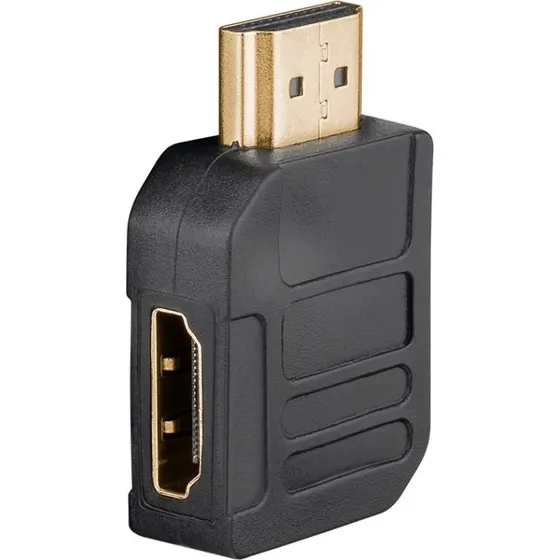Goobay HDMI-høje vinklet adapter, guldpladeret, 4K@60Hz