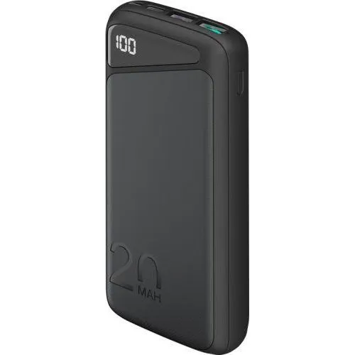 Goobay Powerbank 20.000 mAh USB-C PD & QC 3.0 med LED-display