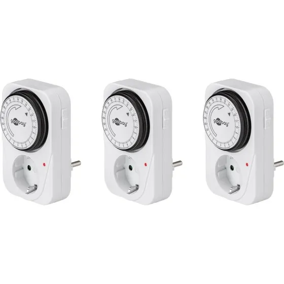 Goobay 3-timers analog timer, hvid, 3500W
