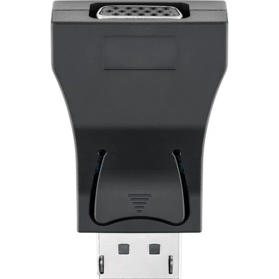 Goobay DisplayPort™ til VGA-adapter, guldpladeret, 20-pin til 15-pin, sort
