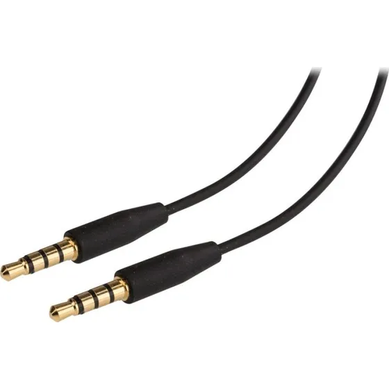 Goobay TRRS 4-pin 3,5 mm hane/hane, 1,5 m, sort