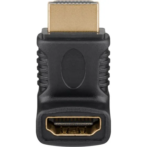 Goobay HDMI 90° Vinkeladapter, Guldpladeret, 4K @ 60 Hz