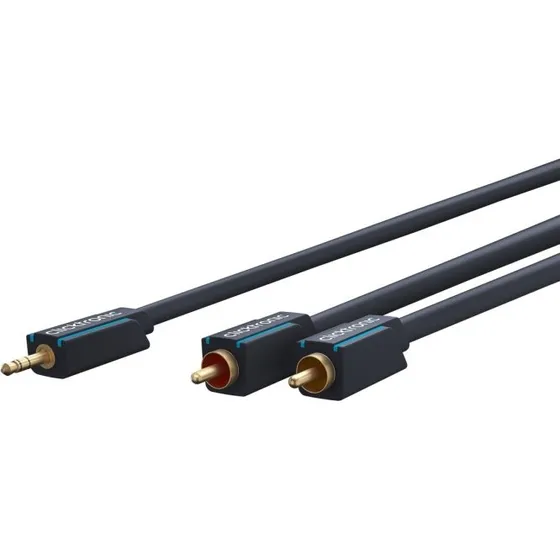 ClickTronic 3,5 mm til RCA 5 m guldbelagt kabel