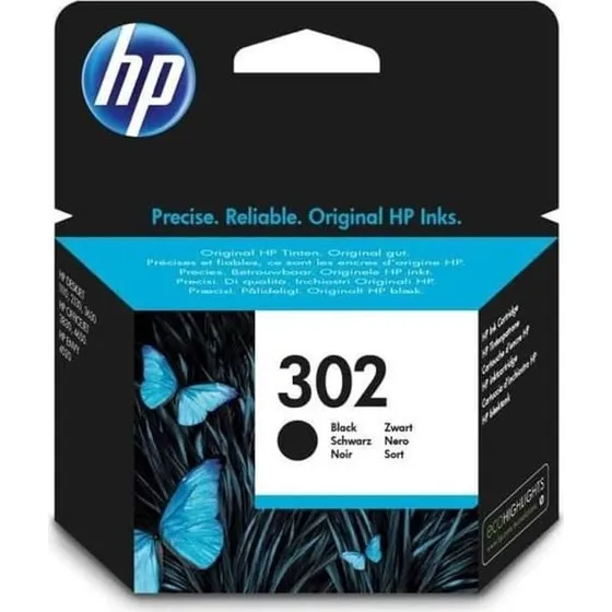 HP 302 Sort Original Blækpatron F6U66AE – 190 Sider