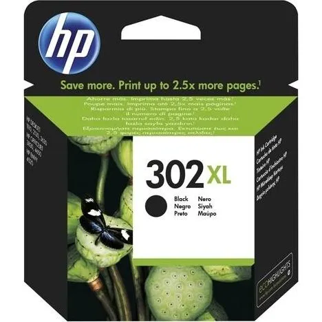 HP 302XL Sort Blækpatron F6U68AE, 430 Sider