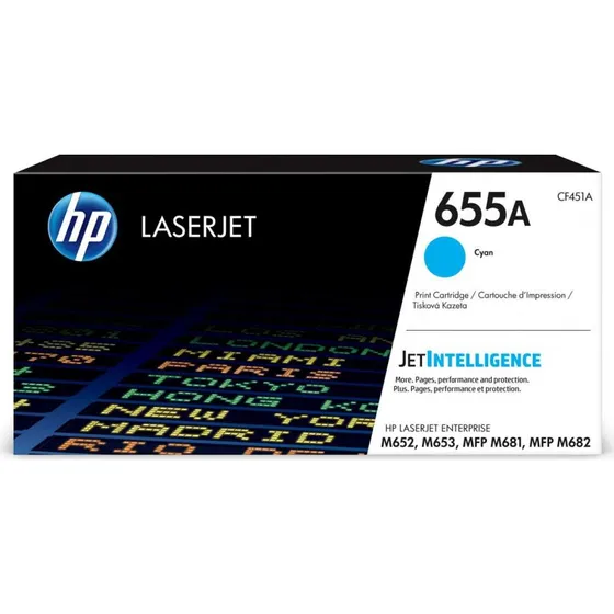 HP 655A Cyan Original Toner CF451A – 10.500 sider
