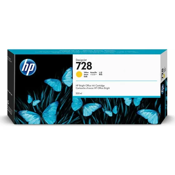 HP 728 Gul Blækpatron 300 ml (F9K15A)