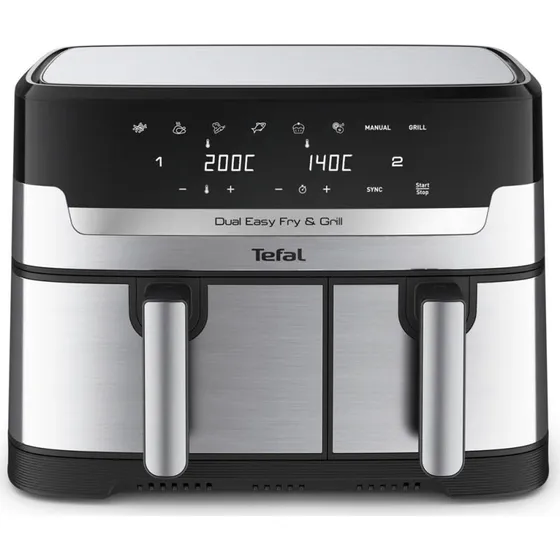 Tefal Dual Easy Fry & Grill EY905D 8,3 L, 2.700 W, rustfrit stål
