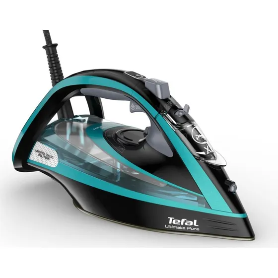 Tefal Ultimate Pure FV9844 3200W Dampstrygejern Sort/Blå