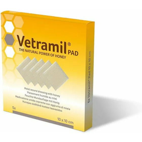 Vetramil Pad sårkontaktlag 10x10 cm – 5 stk