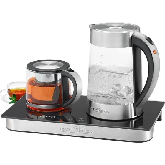 ProfiCook PC-TKS 1056 1,7 l te- og kaffemaskine, rustfri stål/glas, sort