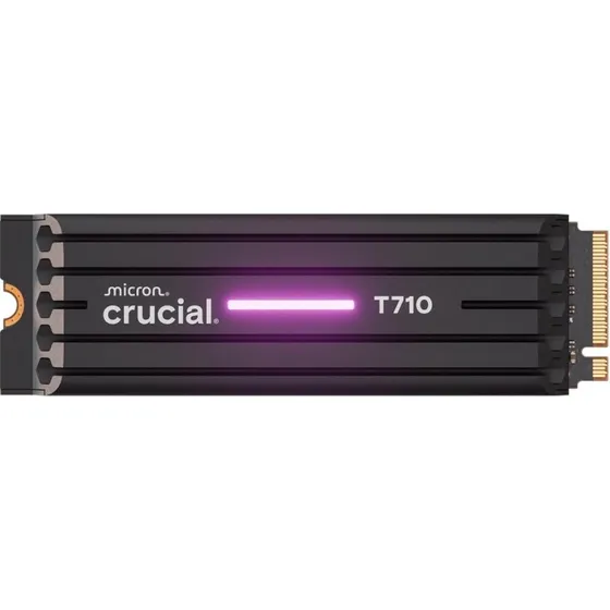 Crucial T710 SSD M.2 NVMe 1 TB med køleprofil